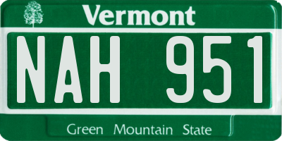 VT license plate NAH951