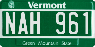 VT license plate NAH961