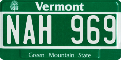 VT license plate NAH969
