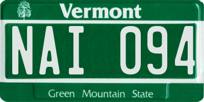 VT license plate NAI094
