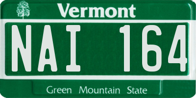 VT license plate NAI164