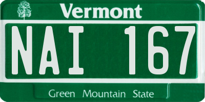 VT license plate NAI167