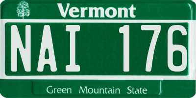 VT license plate NAI176