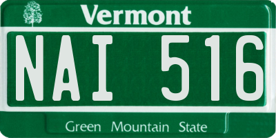 VT license plate NAI516