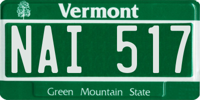 VT license plate NAI517