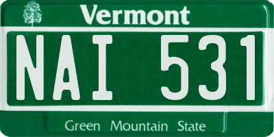 VT license plate NAI531