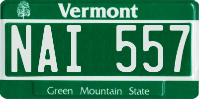 VT license plate NAI557