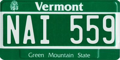 VT license plate NAI559
