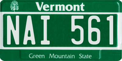 VT license plate NAI561