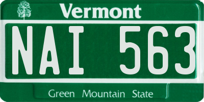VT license plate NAI563