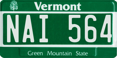 VT license plate NAI564