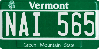VT license plate NAI565
