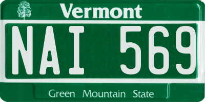 VT license plate NAI569