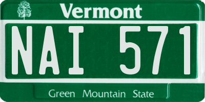 VT license plate NAI571