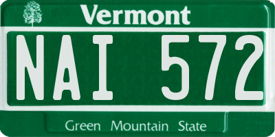 VT license plate NAI572