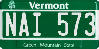 VT license plate NAI573