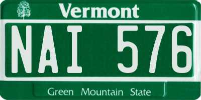 VT license plate NAI576