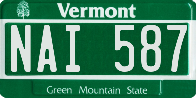 VT license plate NAI587