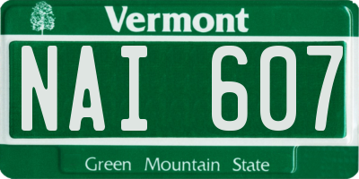 VT license plate NAI607