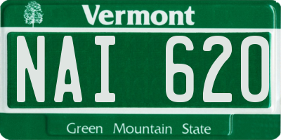 VT license plate NAI620