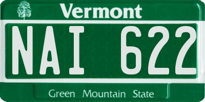VT license plate NAI622