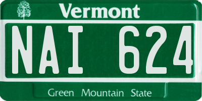 VT license plate NAI624