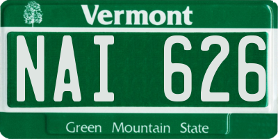 VT license plate NAI626