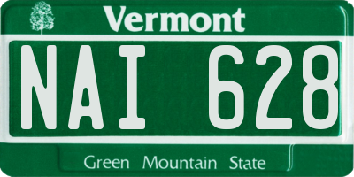 VT license plate NAI628