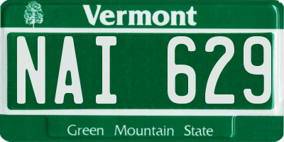 VT license plate NAI629