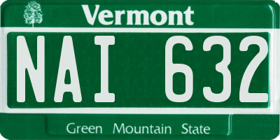 VT license plate NAI632