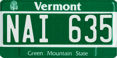 VT license plate NAI635
