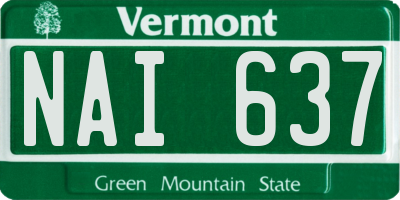 VT license plate NAI637