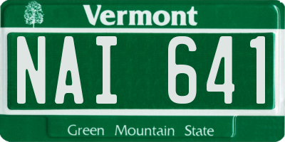 VT license plate NAI641