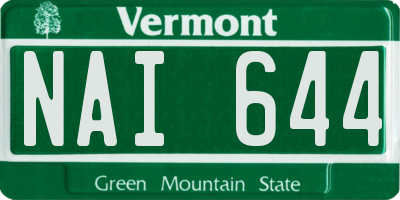 VT license plate NAI644