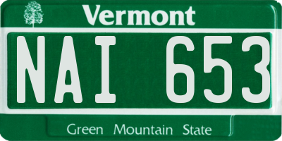 VT license plate NAI653