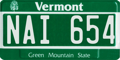 VT license plate NAI654