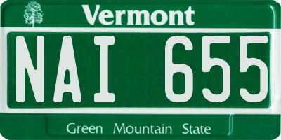 VT license plate NAI655