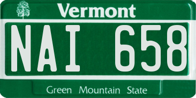 VT license plate NAI658