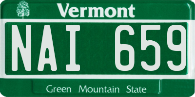 VT license plate NAI659