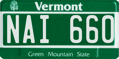 VT license plate NAI660