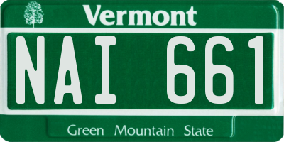 VT license plate NAI661