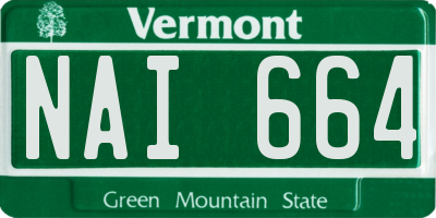 VT license plate NAI664