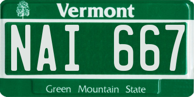 VT license plate NAI667