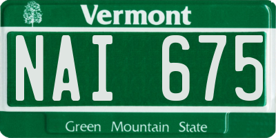 VT license plate NAI675