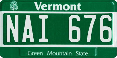 VT license plate NAI676