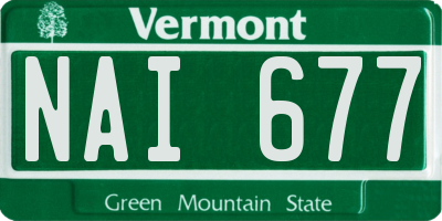 VT license plate NAI677