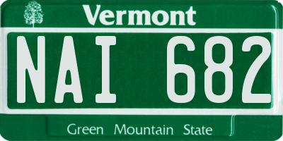 VT license plate NAI682