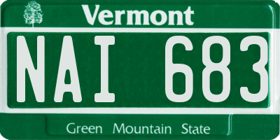 VT license plate NAI683