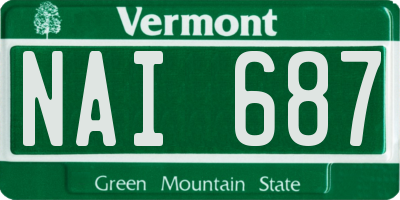 VT license plate NAI687