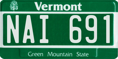 VT license plate NAI691